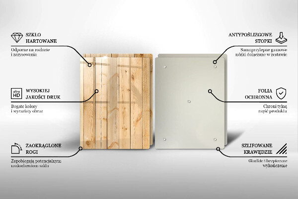 Osłona ściany przy kuchence gazowej Delikatne drewniane deski