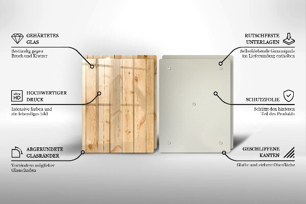 Osłona ściany przy kuchence gazowej Delikatne drewniane deski