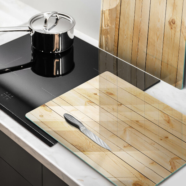 Osłona ściany przy kuchence gazowej Delikatne drewniane deski