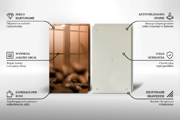 Panel ochronny do kuchni Ziarna kawy