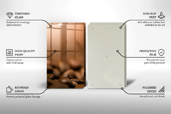 Panel ochronny do kuchni Ziarna kawy