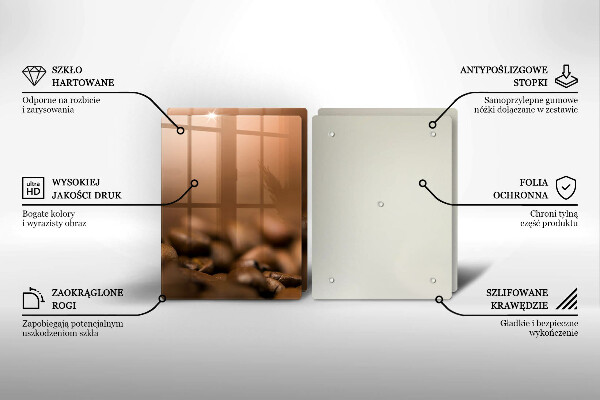 Panel ochronny do kuchni Ziarna kawy