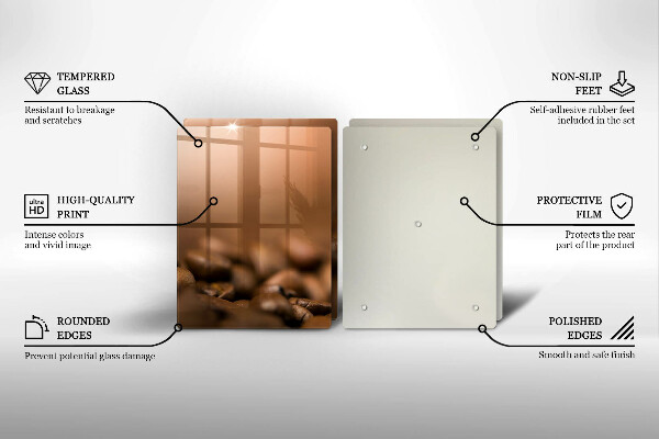 Panel ochronny do kuchni Ziarna kawy