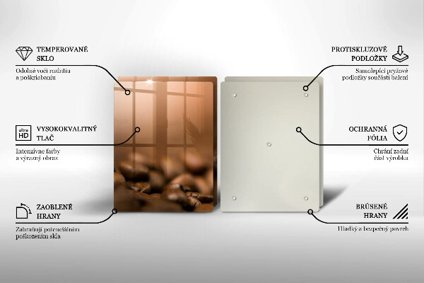 Panel ochronny do kuchni Ziarna kawy