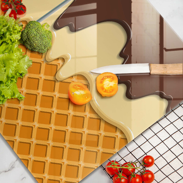 Panel ochronny do kuchni Ilustracja lody rożek