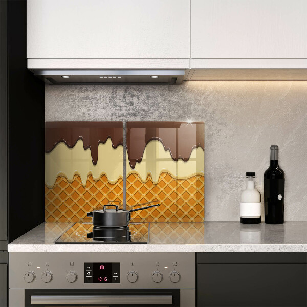 Panel ochronny do kuchni Ilustracja lody rożek