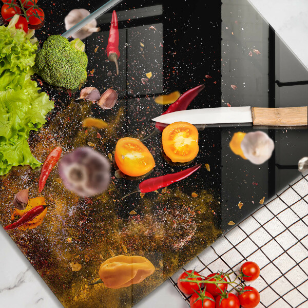 Osłona ściany przy kuchence gazowej Ostre przyprawy