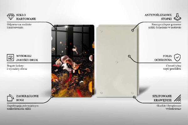 Osłona ściany przy kuchence gazowej Ostre przyprawy