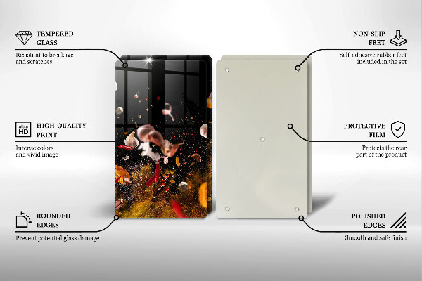 Osłona ściany przy kuchence gazowej Ostre przyprawy