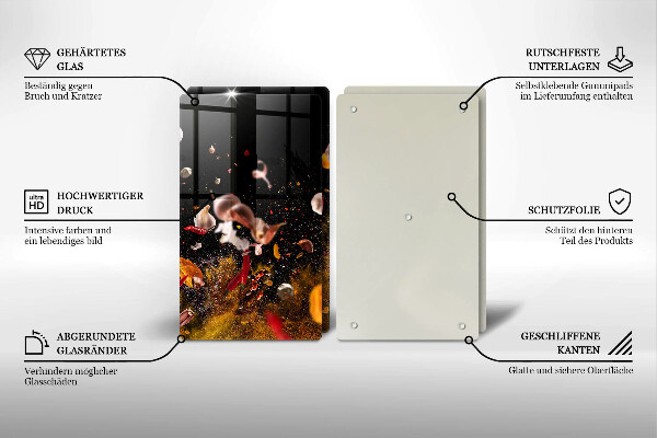 Osłona ściany przy kuchence gazowej Ostre przyprawy