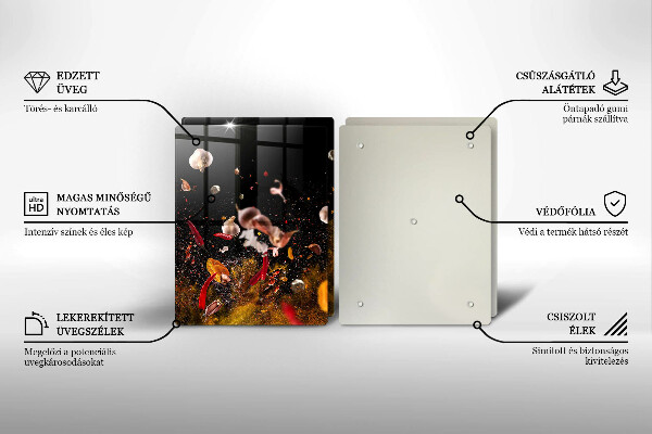 Osłona ściany przy kuchence gazowej Ostre przyprawy