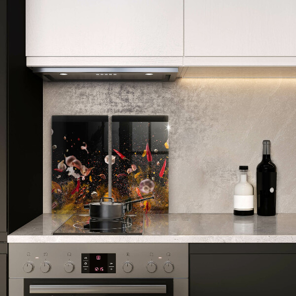 Osłona ściany przy kuchence gazowej Ostre przyprawy