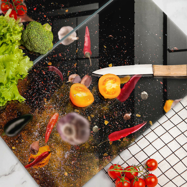 Osłona ściany przy kuchence gazowej Ostre przyprawy