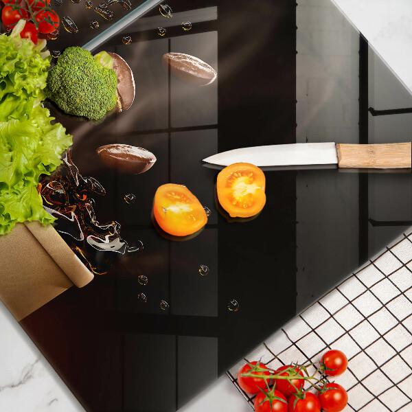 Osłona ściany przy kuchence gazowej Gorąca kawa ziarna