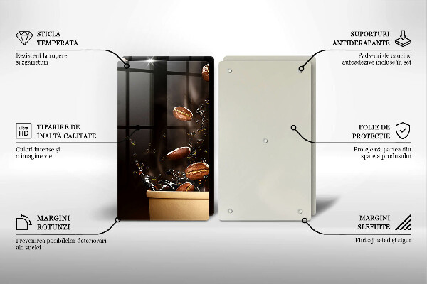 Osłona ściany przy kuchence gazowej Gorąca kawa ziarna