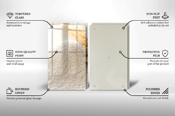 Osłona ściany przy kuchence gazowej Mąka i kłosy zboża