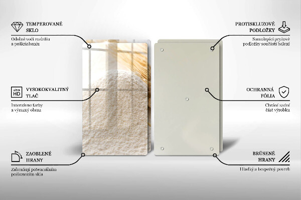 Osłona ściany przy kuchence gazowej Mąka i kłosy zboża