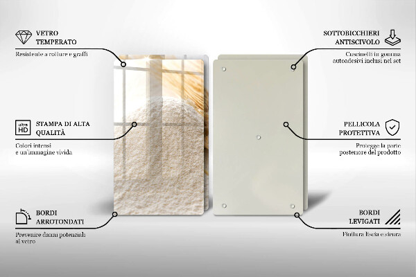 Osłona ściany przy kuchence gazowej Mąka i kłosy zboża