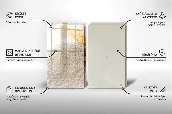 Osłona ściany przy kuchence gazowej Mąka i kłosy zboża