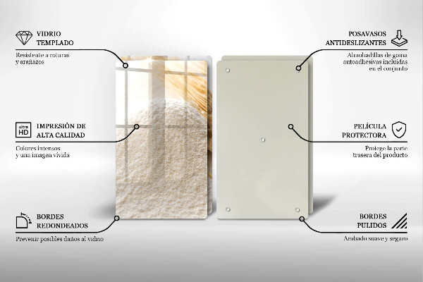 Osłona ściany przy kuchence gazowej Mąka i kłosy zboża