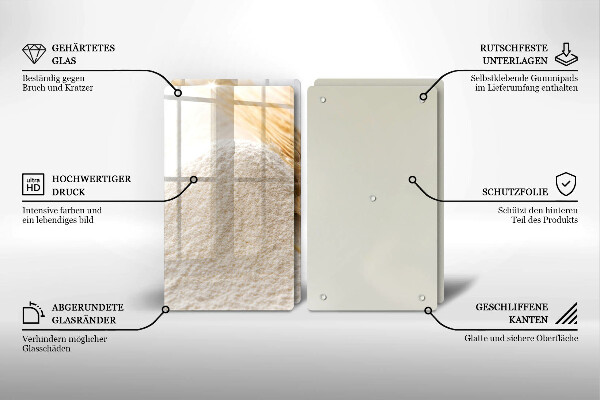 Osłona ściany przy kuchence gazowej Mąka i kłosy zboża