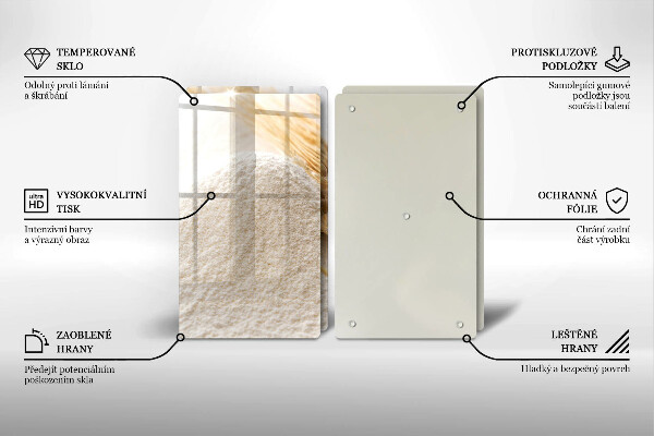 Osłona ściany przy kuchence gazowej Mąka i kłosy zboża