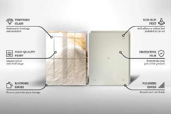 Osłona ściany przy kuchence gazowej Mąka i kłosy zboża