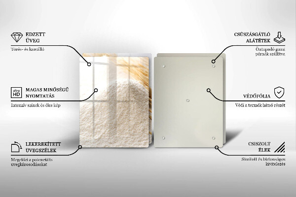 Osłona ściany przy kuchence gazowej Mąka i kłosy zboża