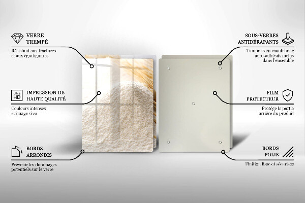 Osłona ściany przy kuchence gazowej Mąka i kłosy zboża