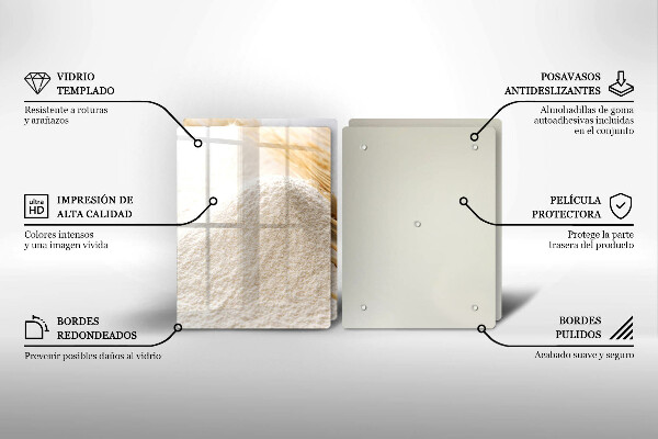 Osłona ściany przy kuchence gazowej Mąka i kłosy zboża