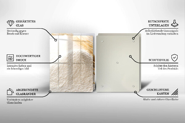 Osłona ściany przy kuchence gazowej Mąka i kłosy zboża