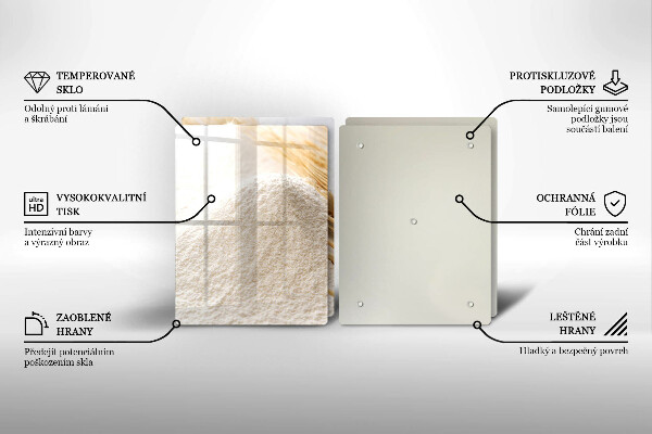 Osłona ściany przy kuchence gazowej Mąka i kłosy zboża