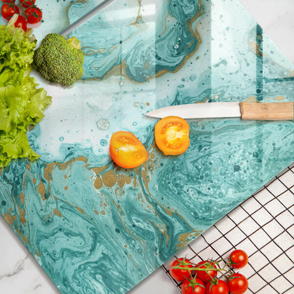 Osłona ściany przy kuchence gazowej Błękitna abstrakcja