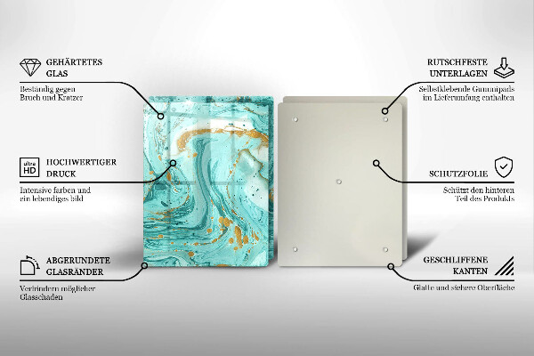 Osłona ściany przy kuchence gazowej Błękitna abstrakcja