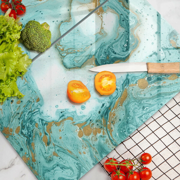 Osłona ściany przy kuchence gazowej Błękitna abstrakcja