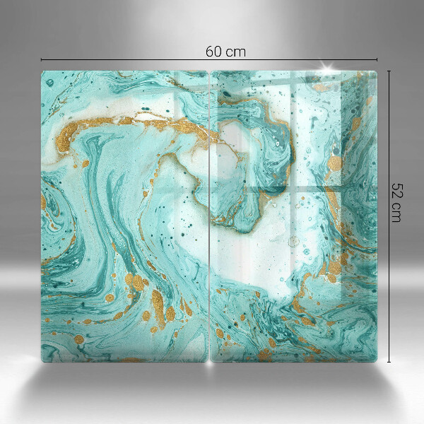 Osłona ściany przy kuchence gazowej Błękitna abstrakcja