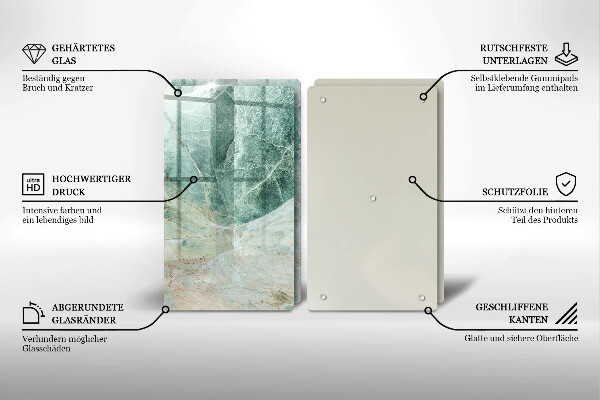 Osłona ściany przy kuchence gazowej Struktura kamień