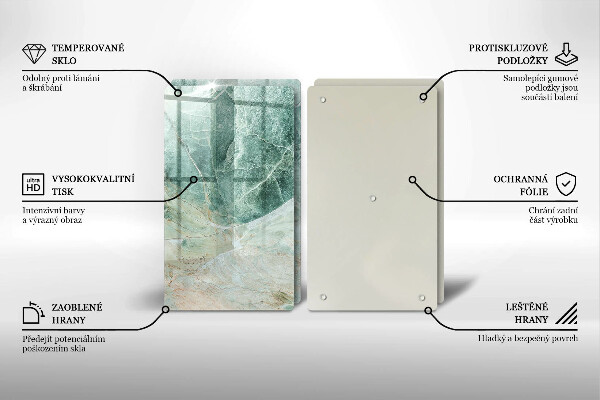 Osłona ściany przy kuchence gazowej Struktura kamień