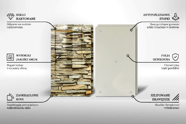 Płyta ochronna na kuchenkę Ozdobne kamienie