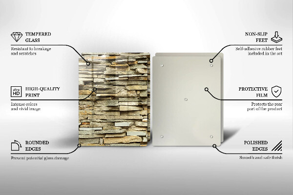 Płyta ochronna na kuchenkę Ozdobne kamienie