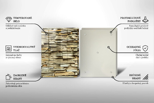 Płyta ochronna na kuchenkę Ozdobne kamienie
