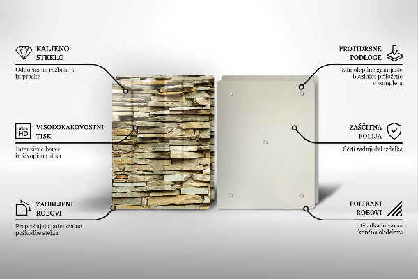 Płyta ochronna na kuchenkę Ozdobne kamienie