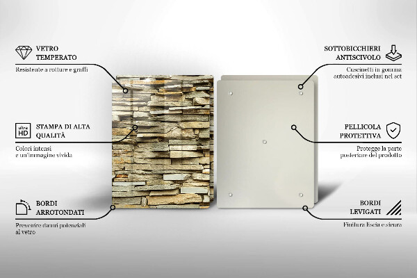 Płyta ochronna na kuchenkę Ozdobne kamienie