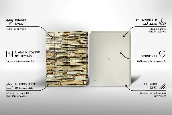 Płyta ochronna na kuchenkę Ozdobne kamienie