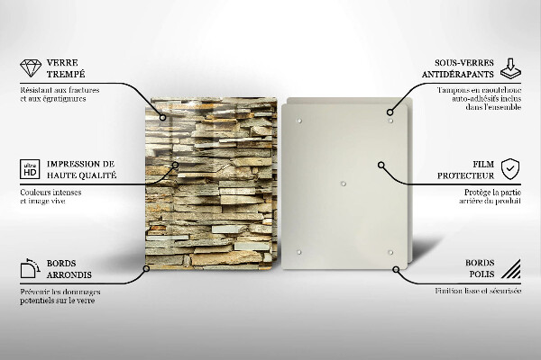 Płyta ochronna na kuchenkę Ozdobne kamienie