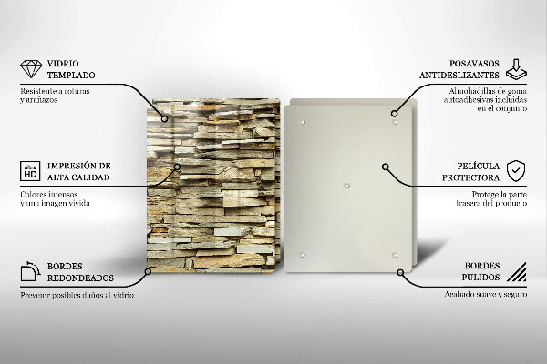 Płyta ochronna na kuchenkę Ozdobne kamienie
