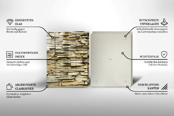 Płyta ochronna na kuchenkę Ozdobne kamienie