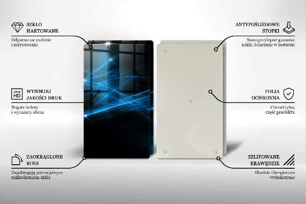 Osłona ściany przy kuchence gazowej Abstrakcja niebieski dym