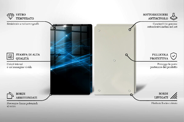 Osłona ściany przy kuchence gazowej Abstrakcja niebieski dym