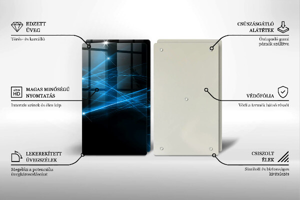 Osłona ściany przy kuchence gazowej Abstrakcja niebieski dym